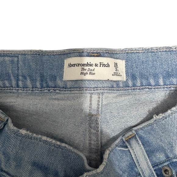 Abercrombie And Fitch The Dad High Rise Light Wash Straight Jeans Size 26 - Picture 4 of 5